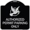 Signmission Authorized Church Parking W/ Graphic Heavy-Gauge Aluminum Sign, 18" x 18", BS-1818-24331 A-DES-BS-1818-24331 - alternate 1